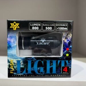 USB Rechargeable Tactical Flashlight Laser Combo, 800LM 4 Modes Light for Outdoor Airsoft Gel Blaster Toy Accessories 
